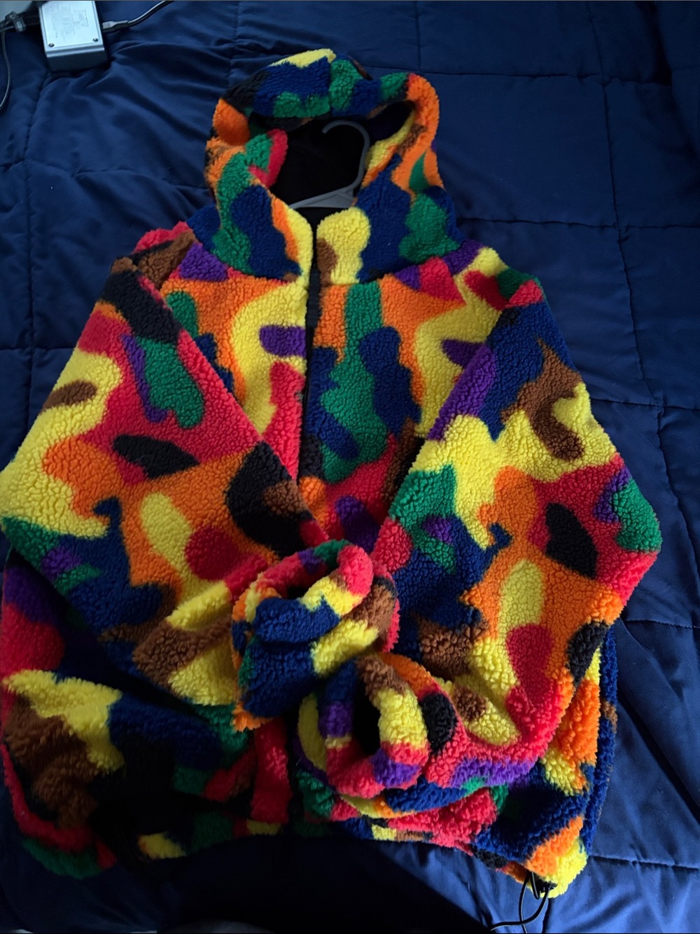 UGG Multicolor Sherpa Hoodie Jacket - Vibrant Camouflage